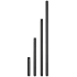 Landscape down rod Stem Sizes: 6", 12", 18", 24"